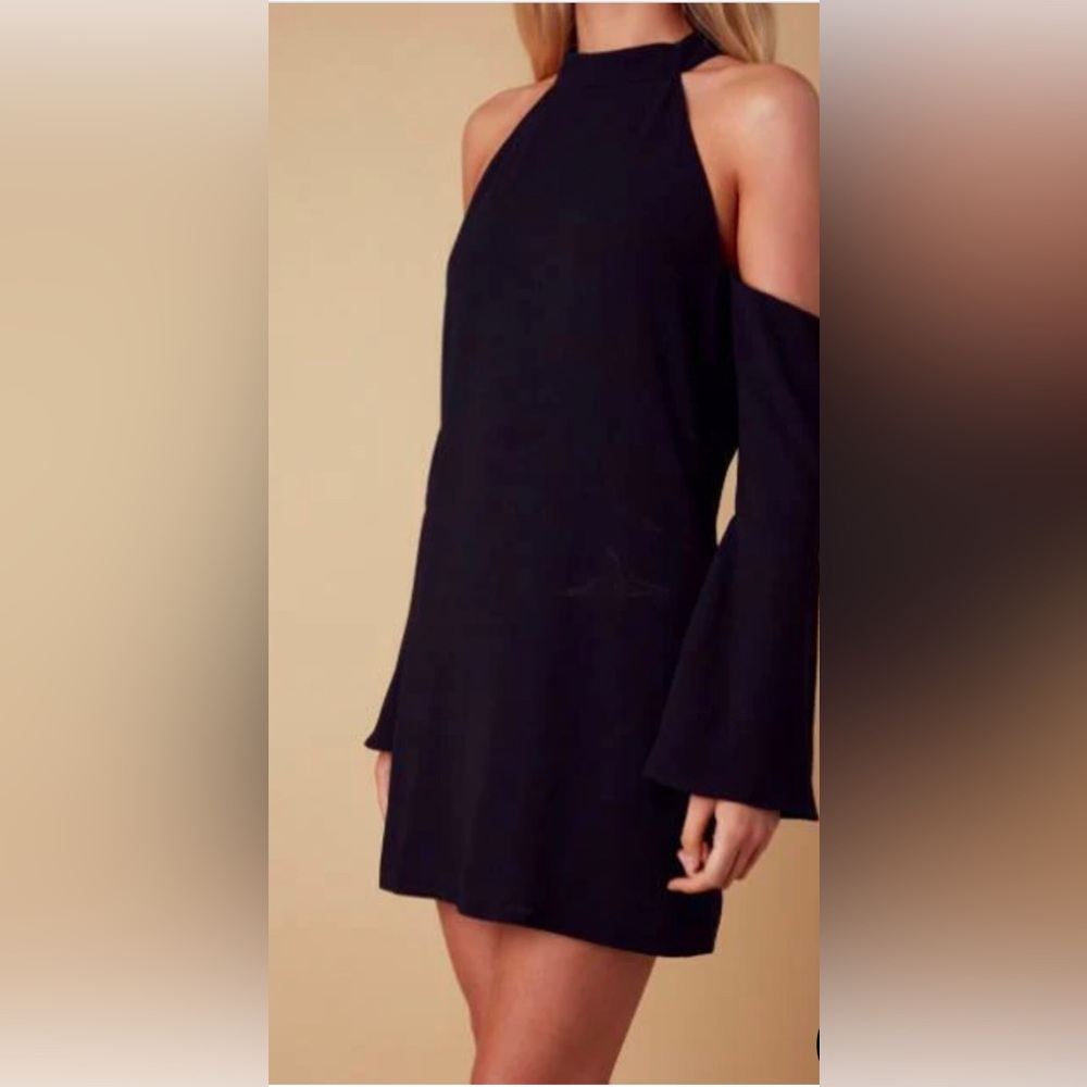 Cotton Candy LA Black Cold Shoulder Dress